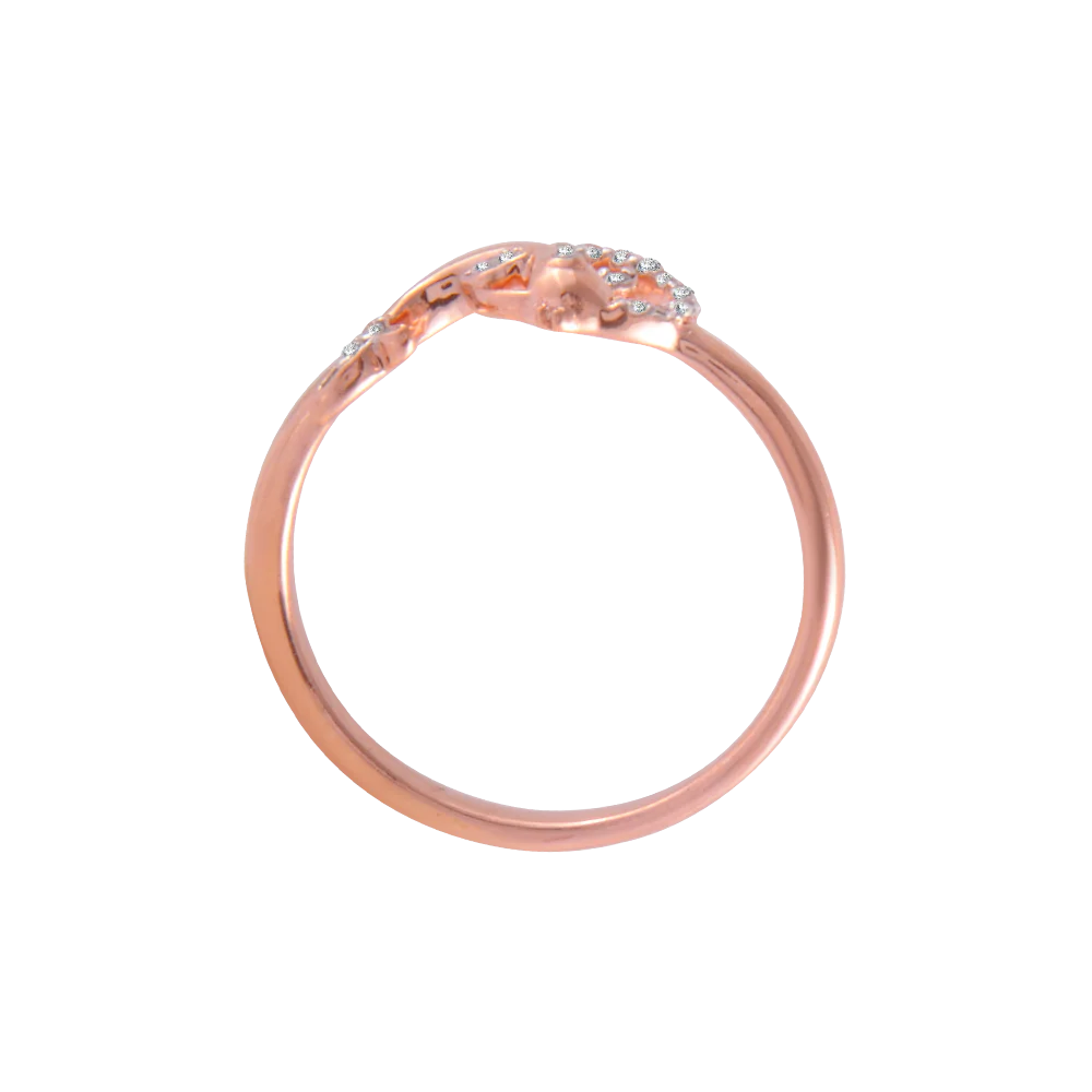 14KT (585) Rose Gold And Diamond Ring For Women - Image 3