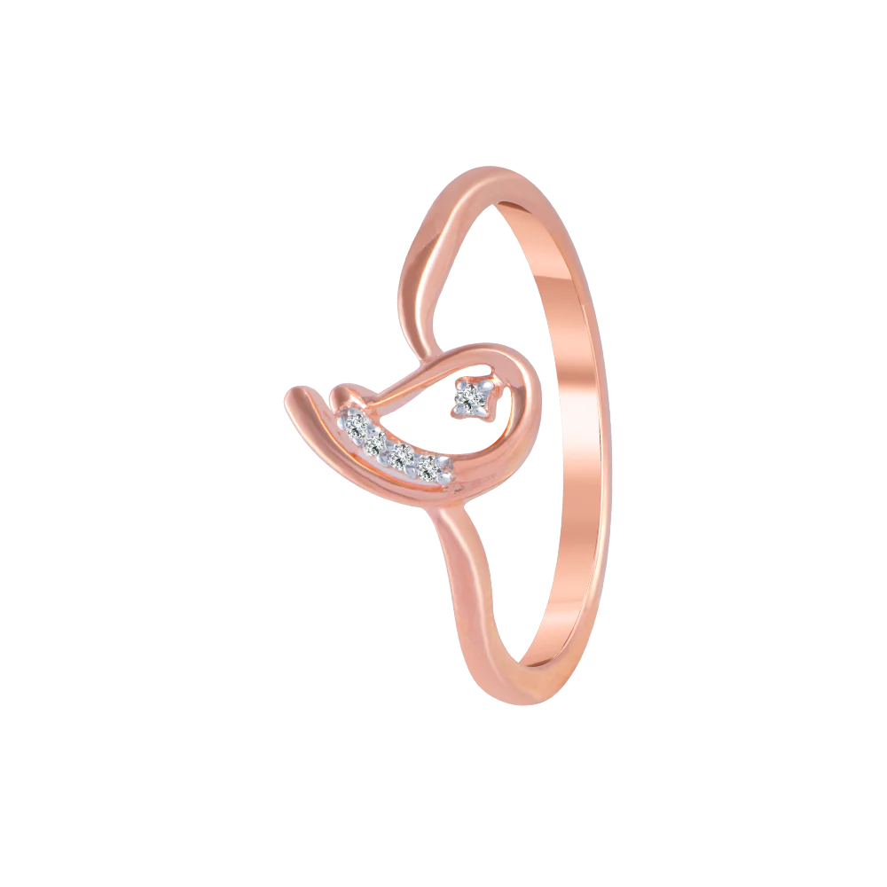 14KT (585) Rose Gold And Diamond Ring For Women