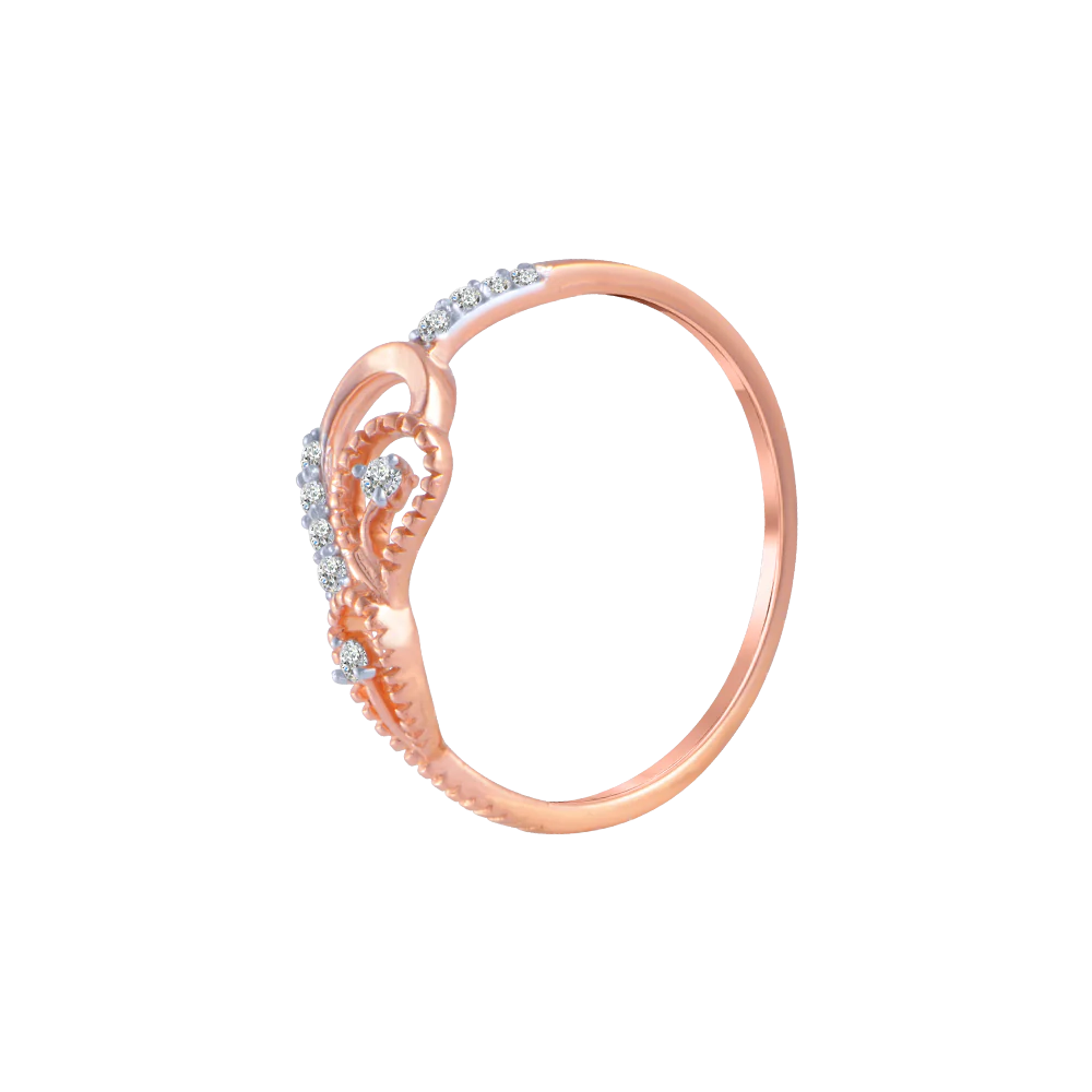 14KT (585) Rose Gold And Diamond Ring For Women - Image 2
