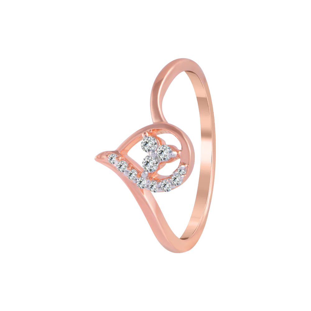 14KT (585) Rose Gold And Diamond Ring For Women