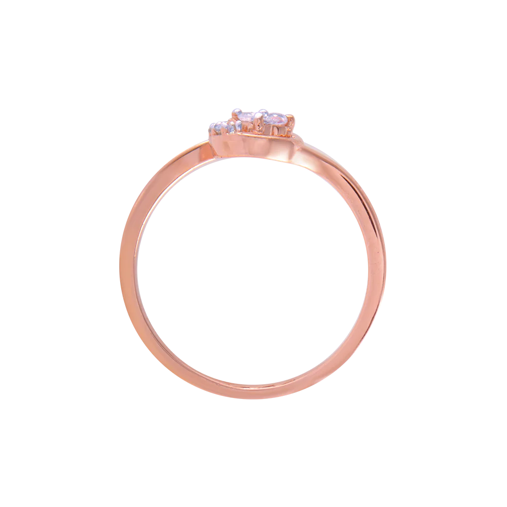 14KT (585) Rose Gold And Diamond Ring For Women - Image 3