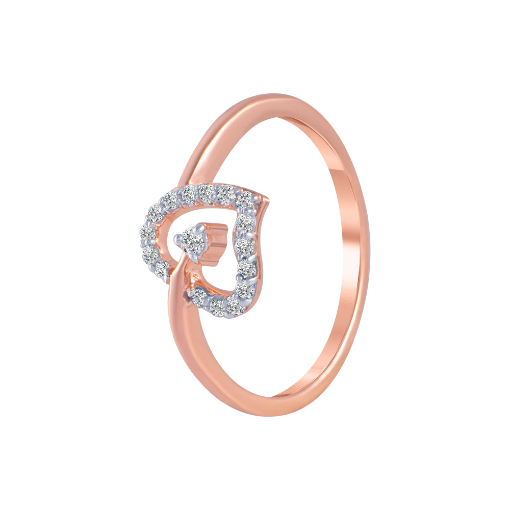 14KT (585) Rose Gold And Diamond Ring For Women