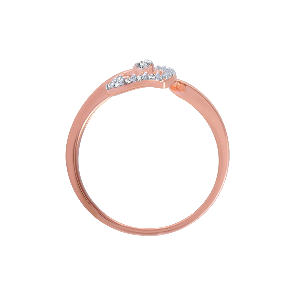 14KT (585) Rose Gold And Diamond Ring For Women - Image 2