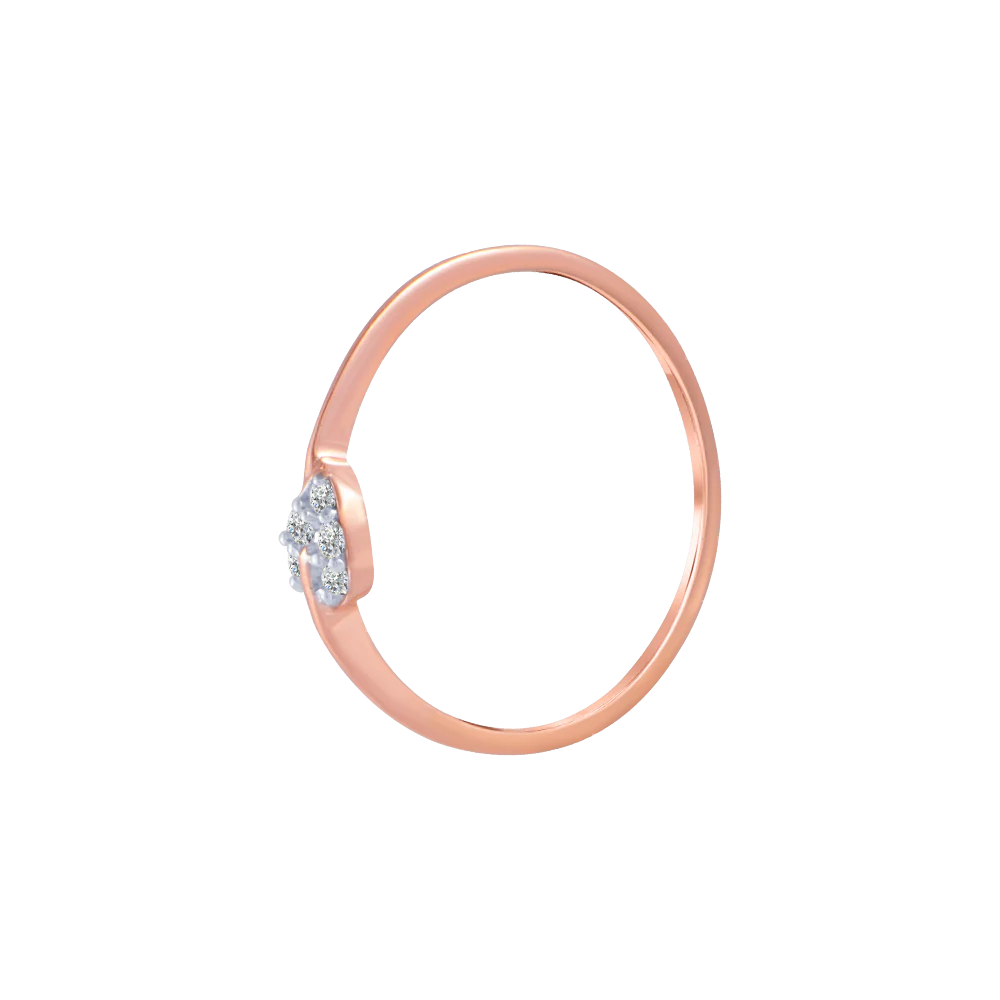 14KT (585) Rose Gold And Diamond Ring For Women - Image 2