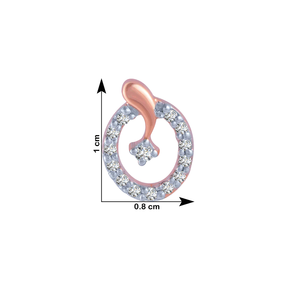 14KT (585) Rose Gold And Diamond Stud Earrings For Women - Image 4