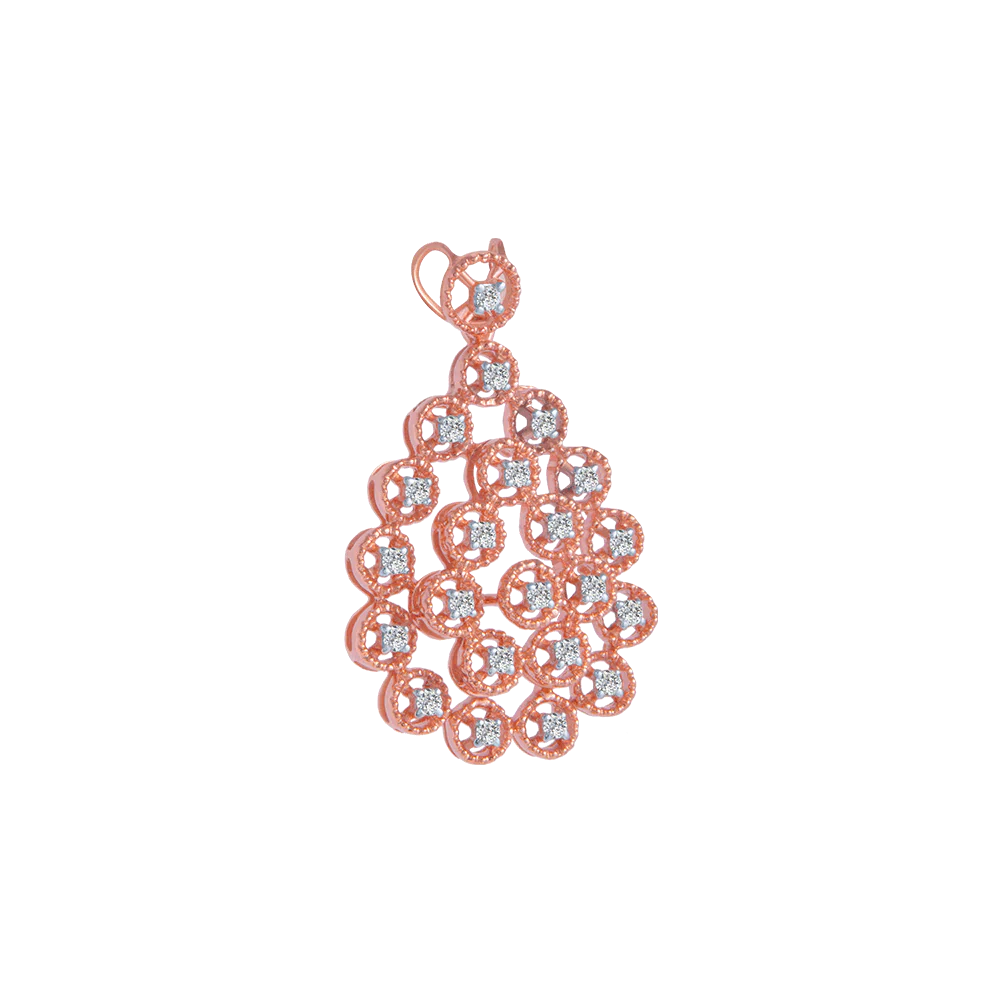 14KT (585) Rose Gold And Solitaire Pendant For Women - Image 3