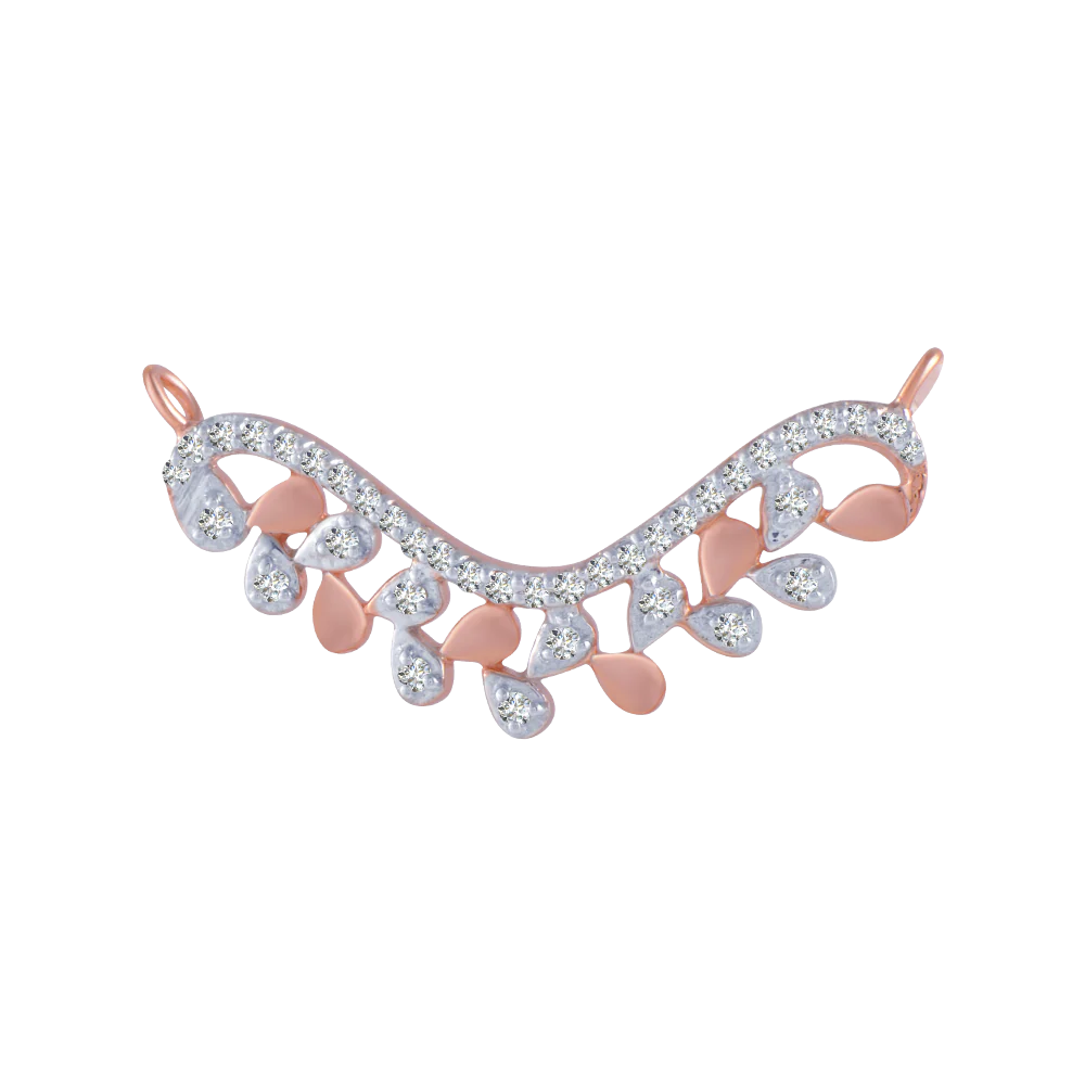 14KT (585) Rose Gold And Solitaire Pendant For Women