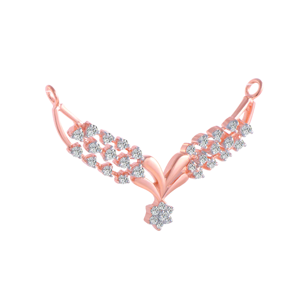 14KT (585) Rose Gold And Solitaire Pendant For Women - Image 3