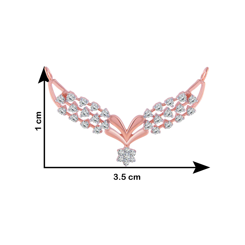 14KT (585) Rose Gold And Solitaire Pendant For Women - Image 4