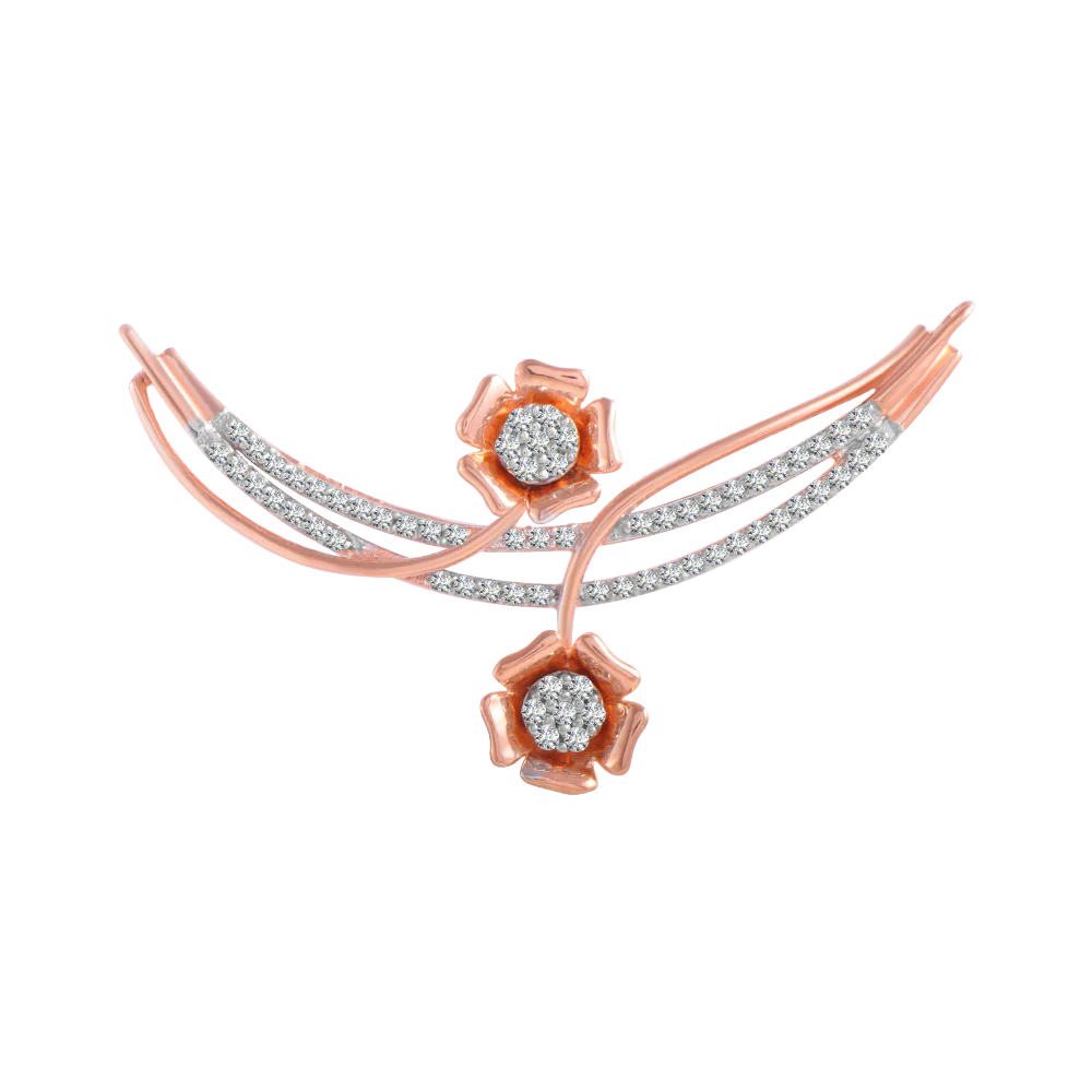 14KT (585) Rose Gold And Solitaire Pendant For Women