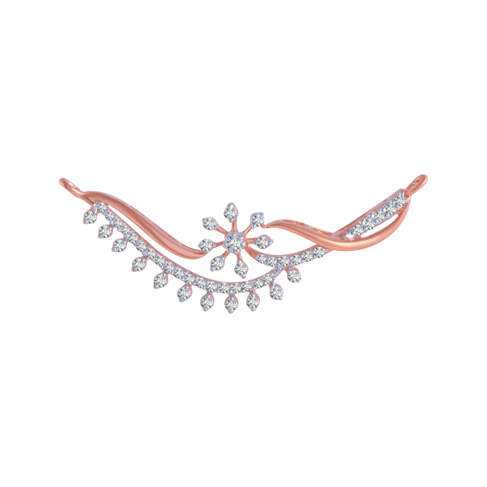14KT (585) Rose Gold And Solitaire Pendant For Women
