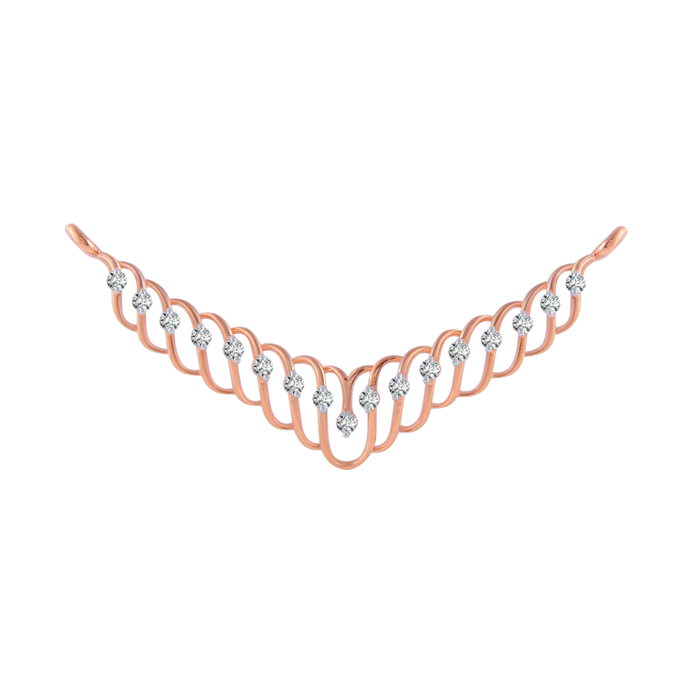 14KT (585) Rose Gold And Solitaire Pendant For Women
