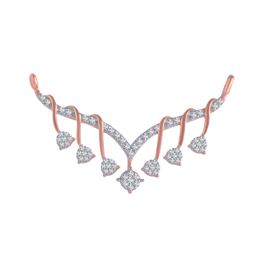 14KT (585) Rose Gold And Solitaire Pendant For Women