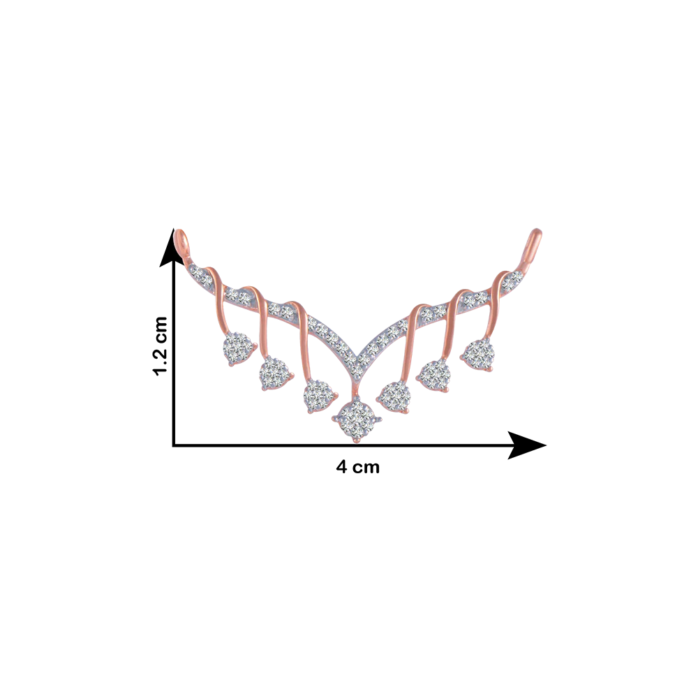 14KT (585) Rose Gold And Solitaire Pendant For Women - Image 4