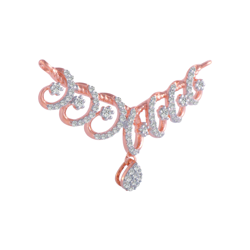 14KT (585) Rose Gold And Solitaire Pendant For Women - Image 3