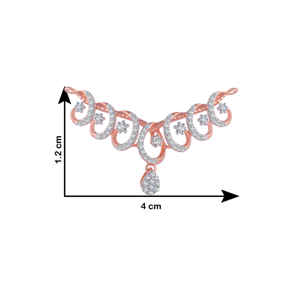 14KT (585) Rose Gold And Solitaire Pendant For Women - Image 4
