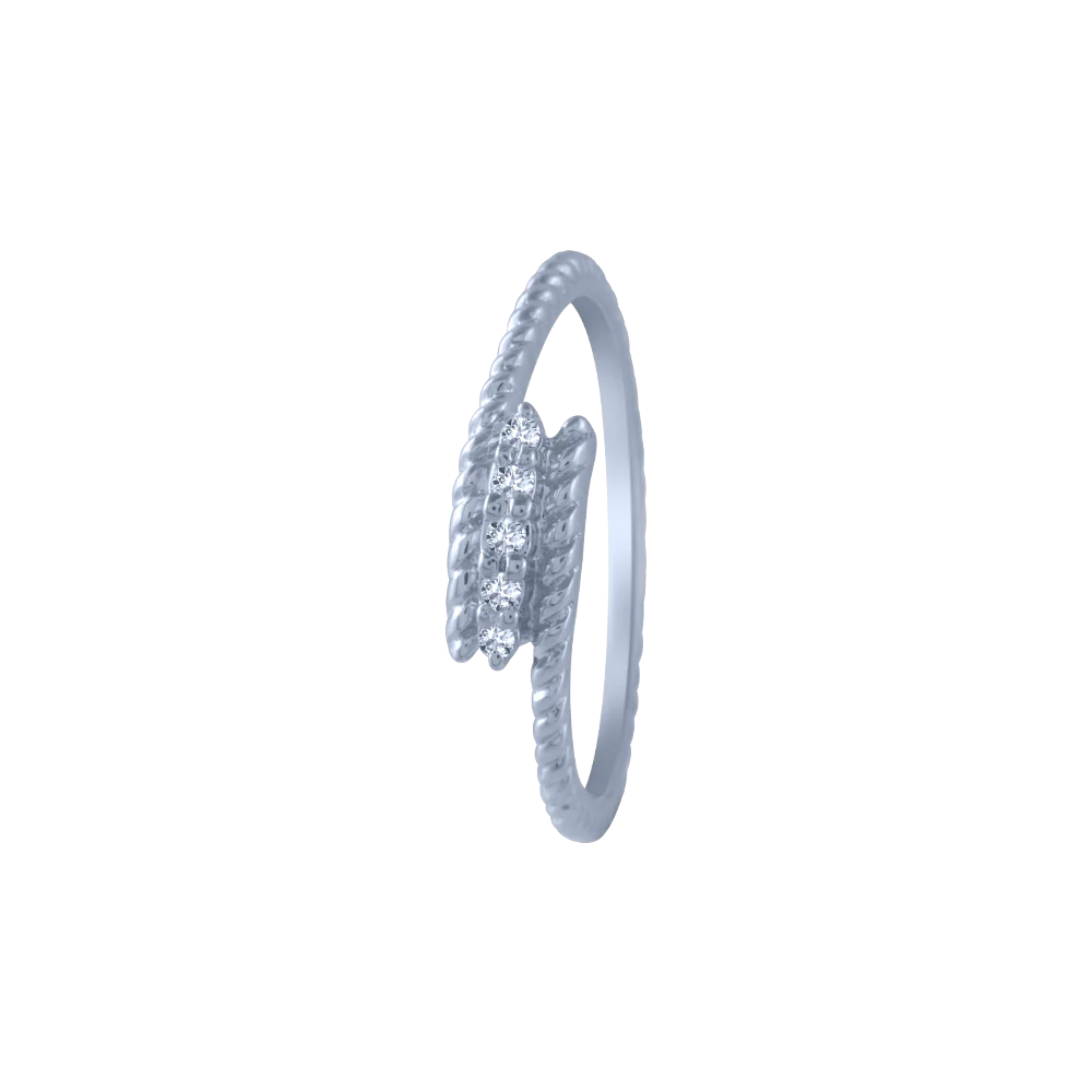 14KT (585) White Gold And Diamond Ring For Women