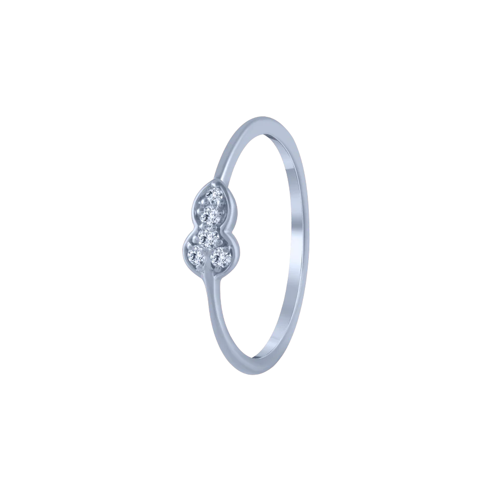 14KT (585) White Gold And Diamond Ring For Women