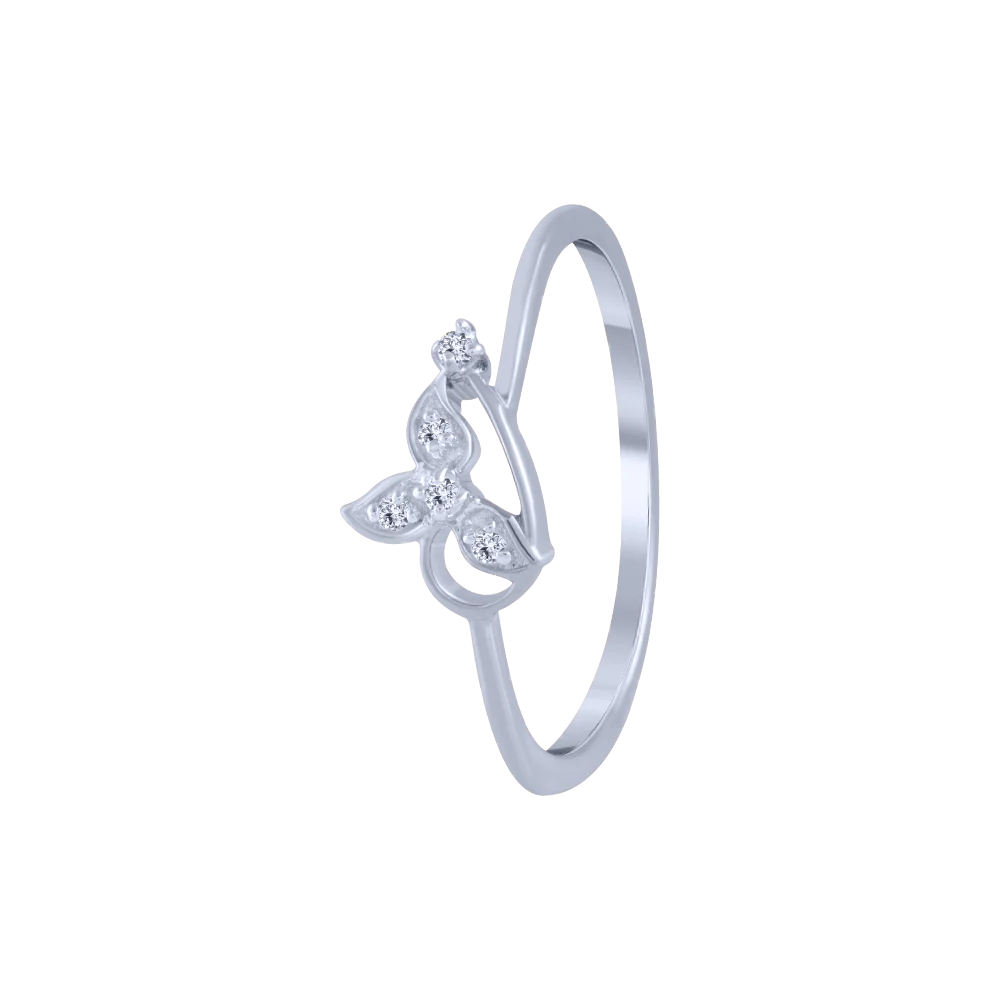 14KT (585) White Gold And Diamond Ring For Women