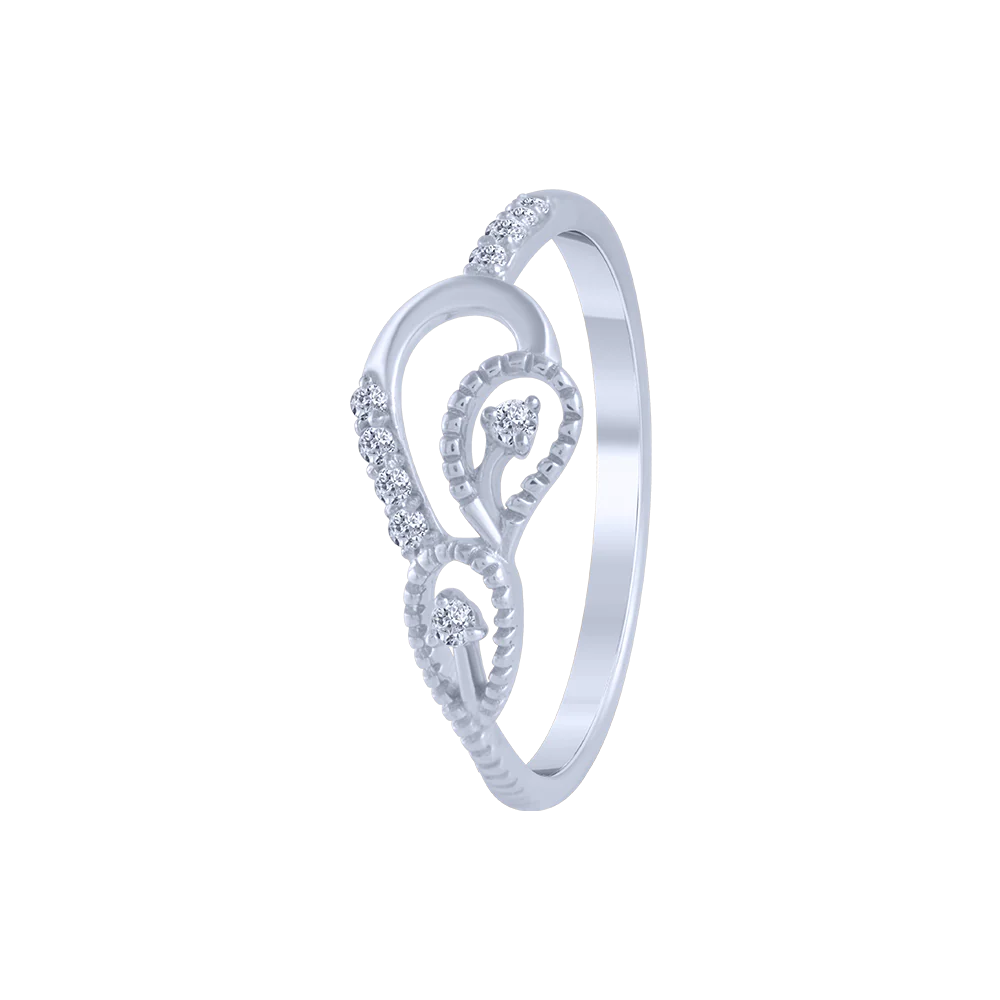 14KT (585) White Gold And Diamond Ring For Women