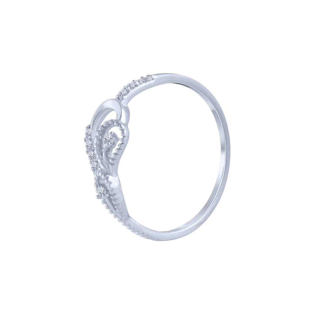 14KT (585) White Gold And Diamond Ring For Women - Image 2