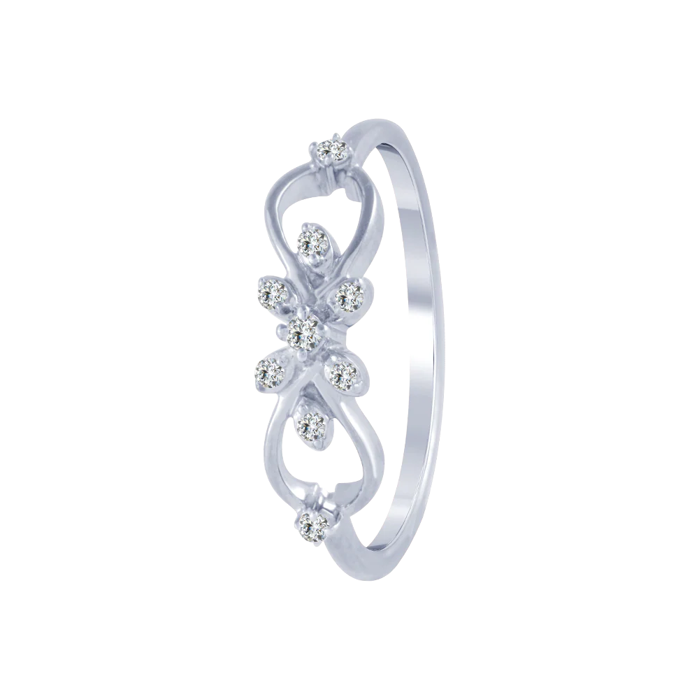 14KT (585) White Gold And Diamond Ring For Women