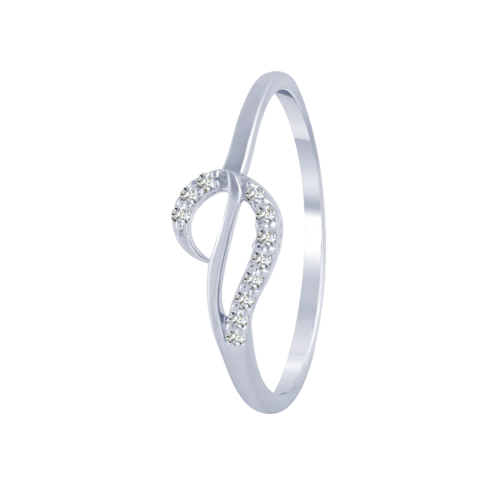 14KT (585) White Gold And Diamond Ring For Women