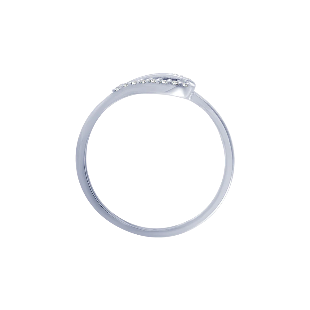 14KT (585) White Gold And Diamond Ring For Women - Image 3