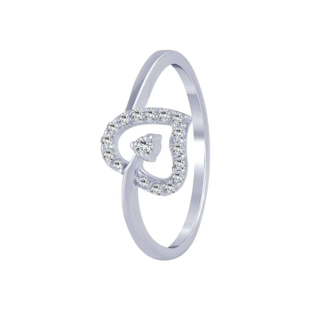 14KT (585) White Gold And Diamond Ring For Women