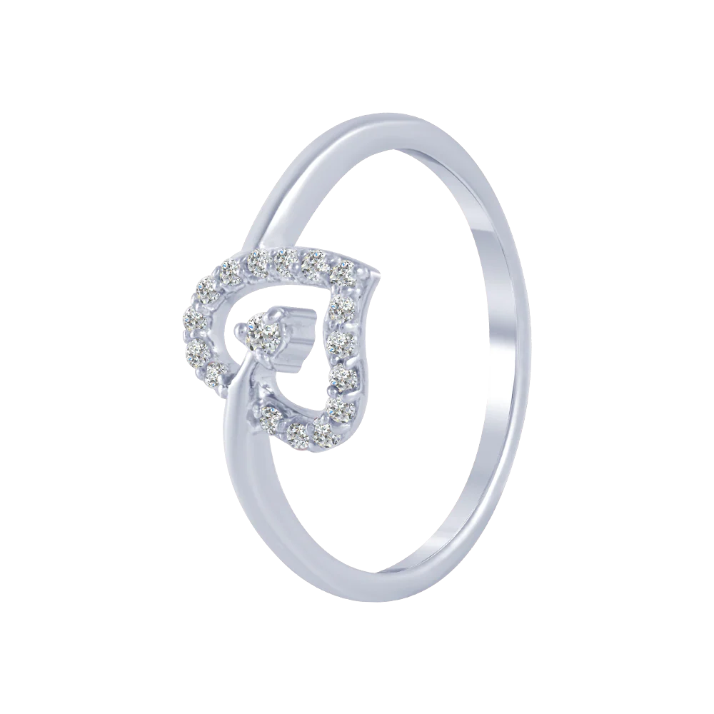 14KT (585) White Gold And Diamond Ring For Women - Image 2
