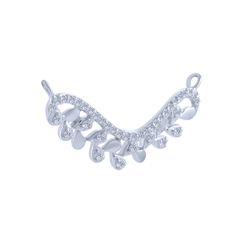 14KT (585) White Gold And Solitaire Pendant For Women - Image 3