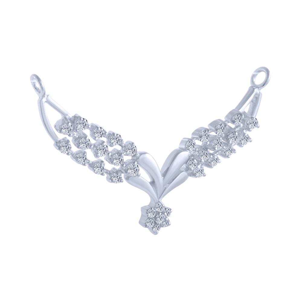 14KT (585) White Gold And Solitaire Pendant For Women - Image 3