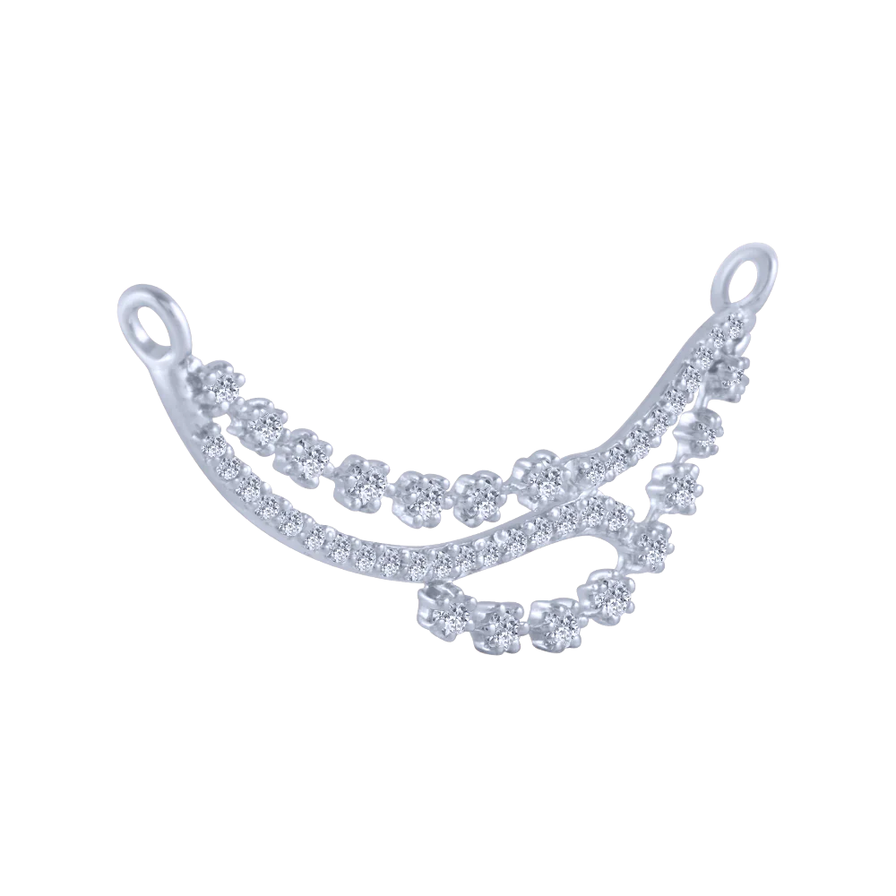 14KT (585) White Gold And Solitaire Pendant For Women - Image 3