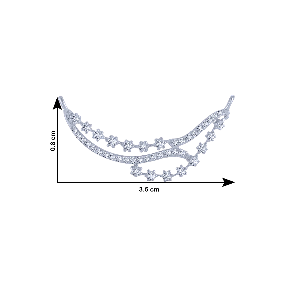 14KT (585) White Gold And Solitaire Pendant For Women - Image 4