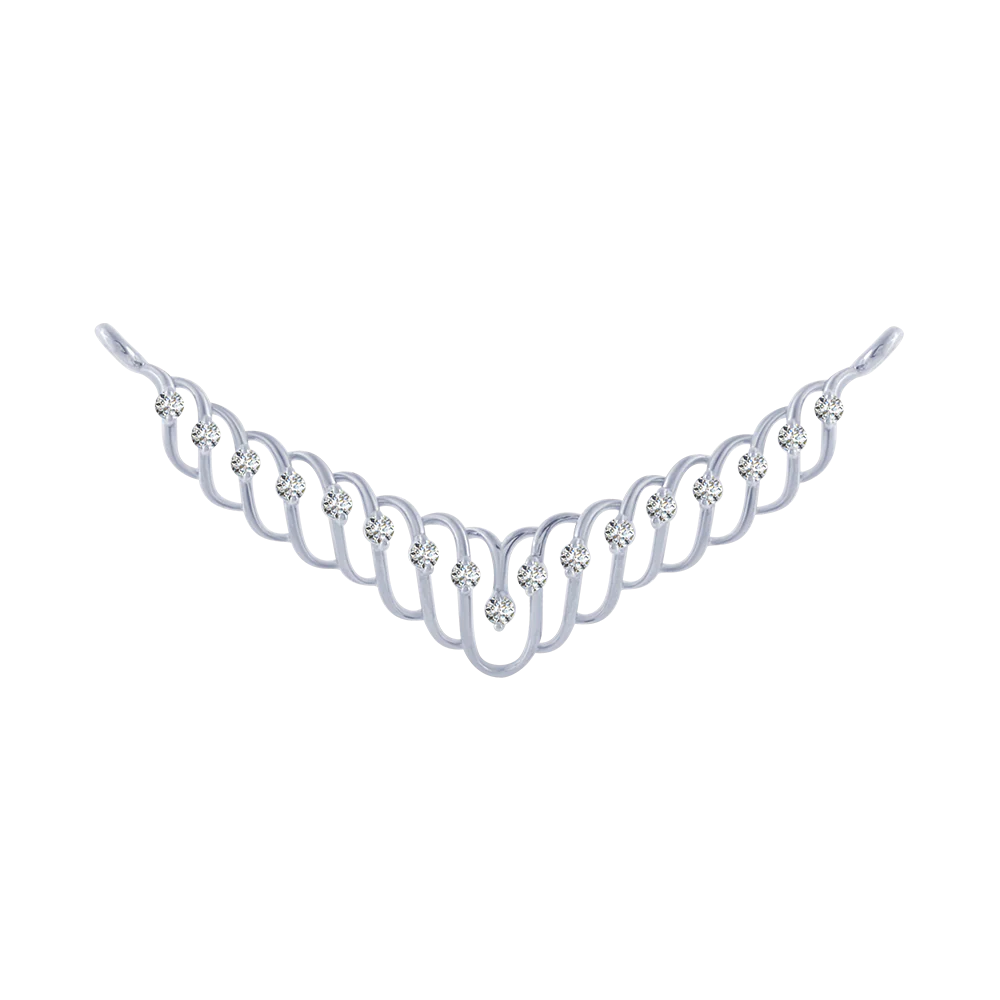 14KT (585) White Gold And Solitaire Pendant For Women