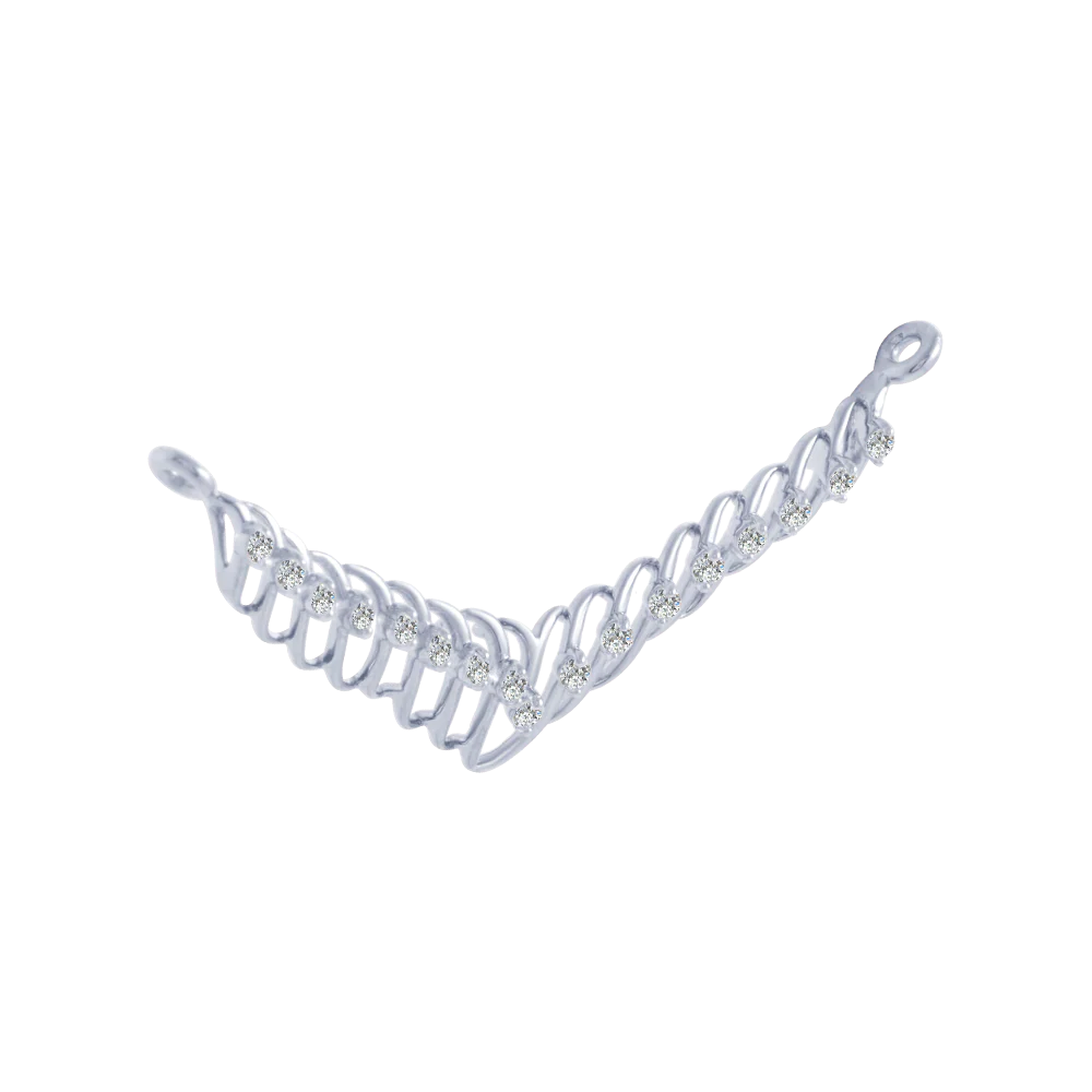 14KT (585) White Gold And Solitaire Pendant For Women - Image 3