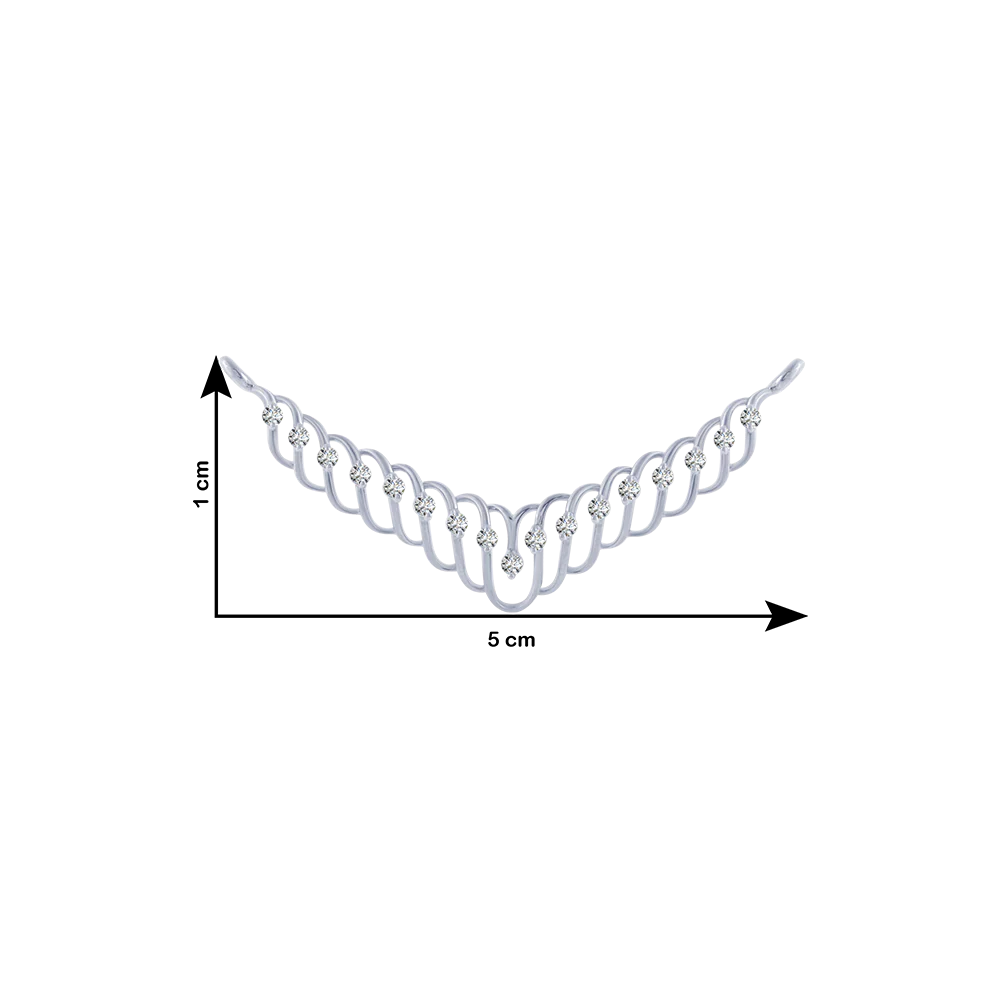 14KT (585) White Gold And Solitaire Pendant For Women - Image 4