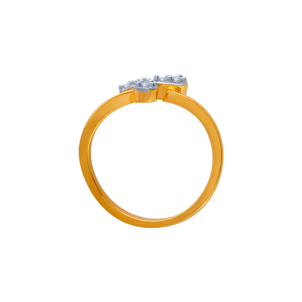14KT (585) Yellow Gold And American Diamond Ring For Women - Image 3