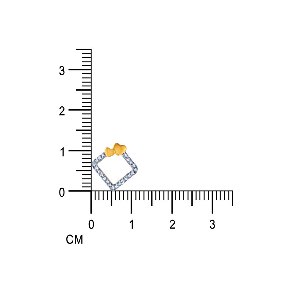 14KT (585) Yellow Gold And American Diamond Stud Earrings For Women - Image 7