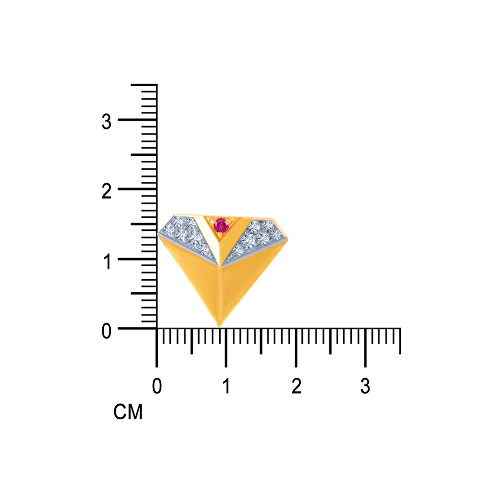 14KT (585) Yellow Gold And American Diamond Stud Earrings For Women - Image 5