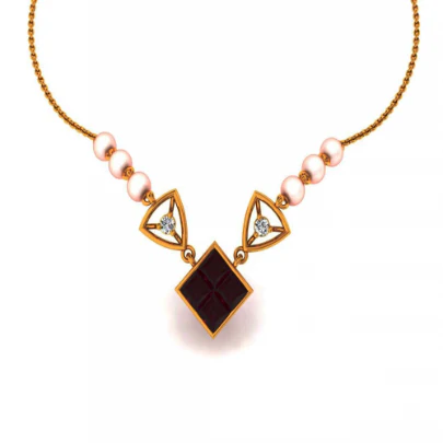 14KT (585) Yellow Gold And Diamond Pendant For Women - Image 4