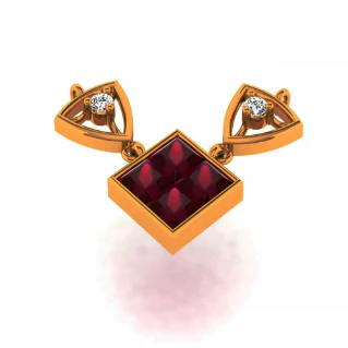 14KT (585) Yellow Gold And Diamond Pendant For Women - Image 8
