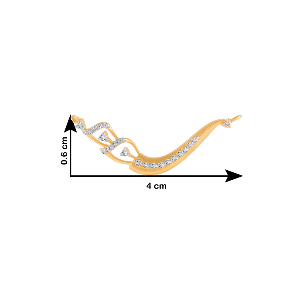 14KT (585) Yellow Gold And Diamond Pendant For Women - Image 4