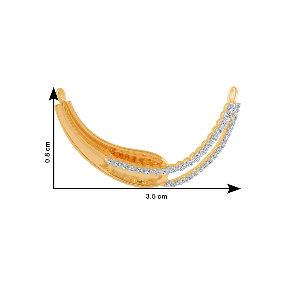 14KT (585) Yellow Gold And Diamond Pendant For Women - Image 4