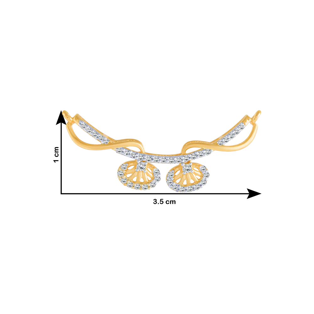 14KT (585) Yellow Gold And Diamond Pendant For Women - Image 4