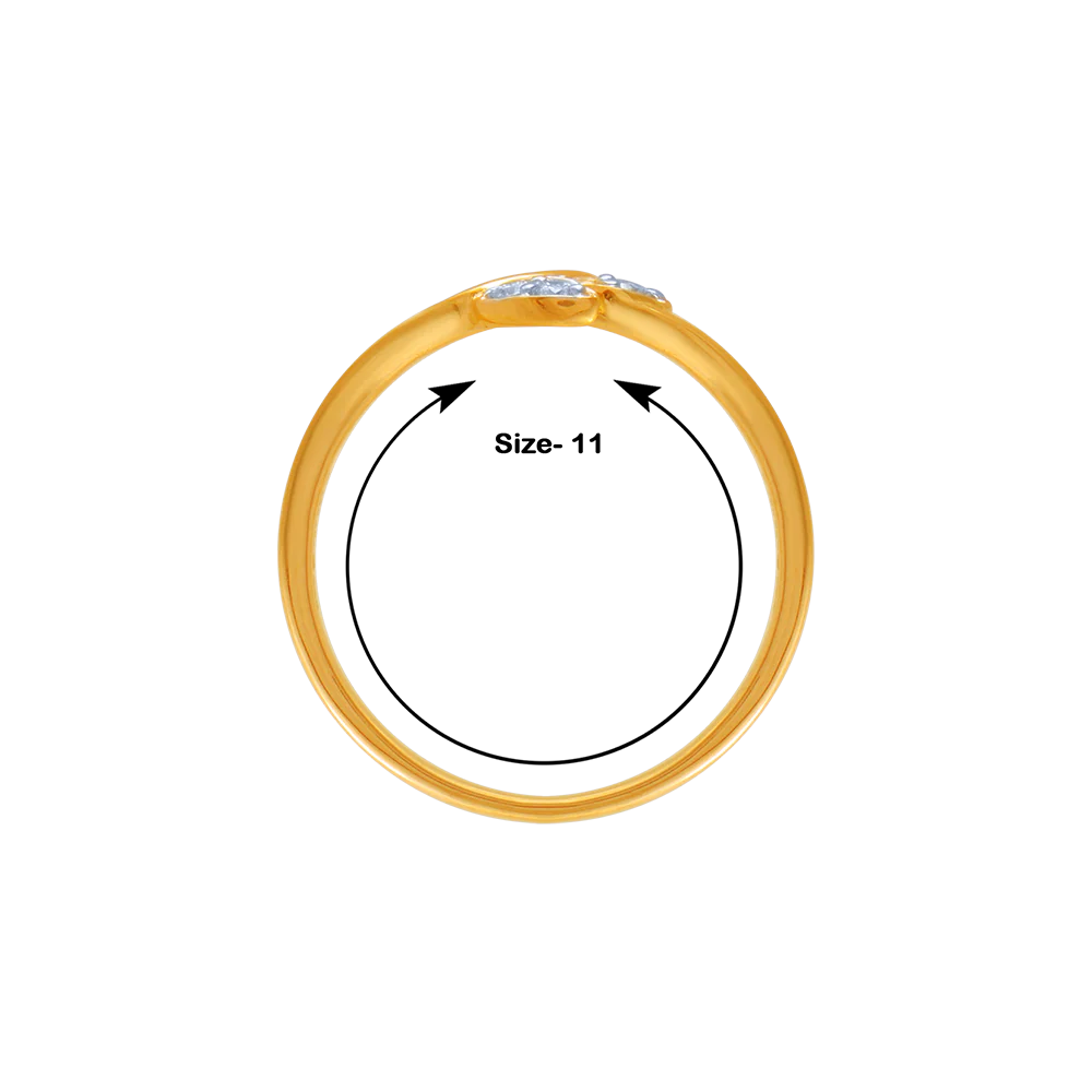 14KT (585) Yellow Gold And Diamond Ring For Women - Image 4