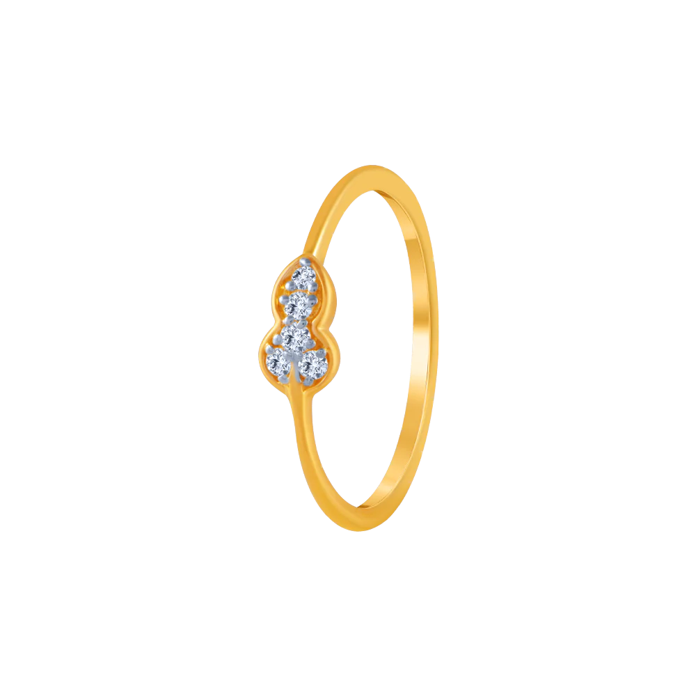 14KT (585) Yellow Gold And Diamond Ring For Women