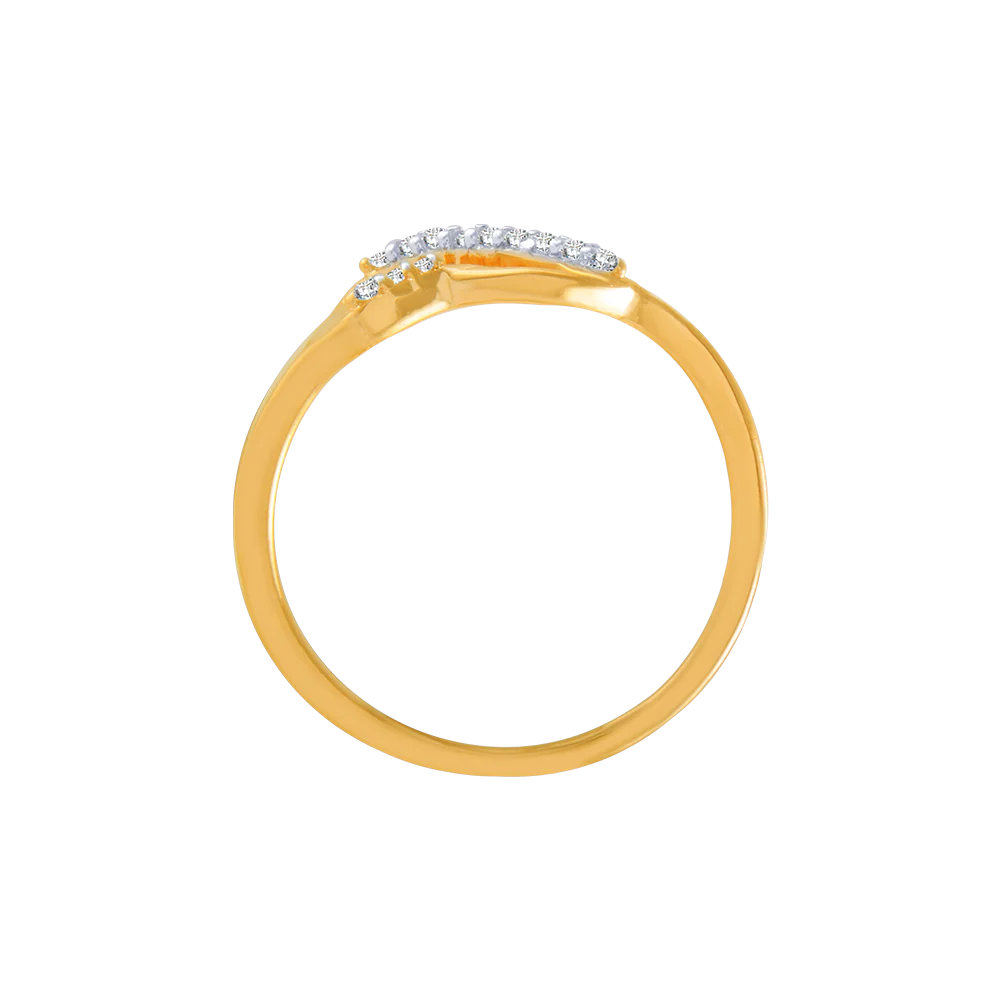 14KT (585) Yellow Gold And Diamond Ring For Women - Image 3