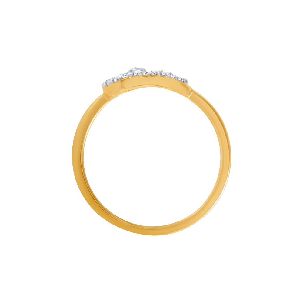 14KT (585) Yellow Gold And Diamond Ring For Women - Image 3
