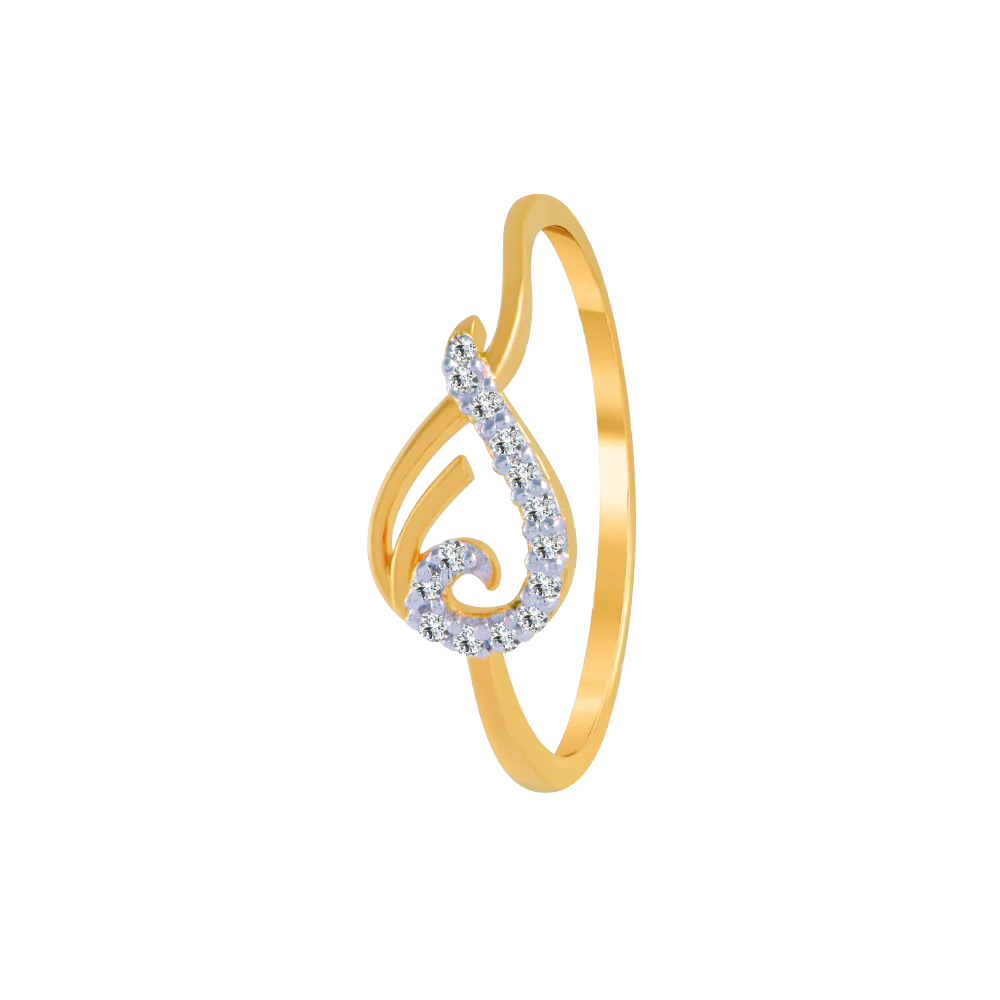 14KT (585) Yellow Gold And Diamond Ring For Women
